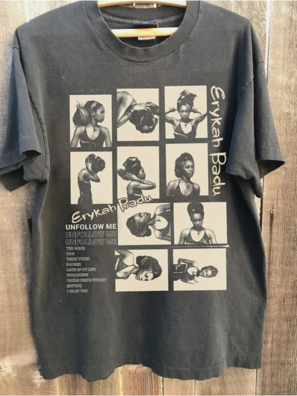 Black Graphic Tee - Unfollow Me Tour Style